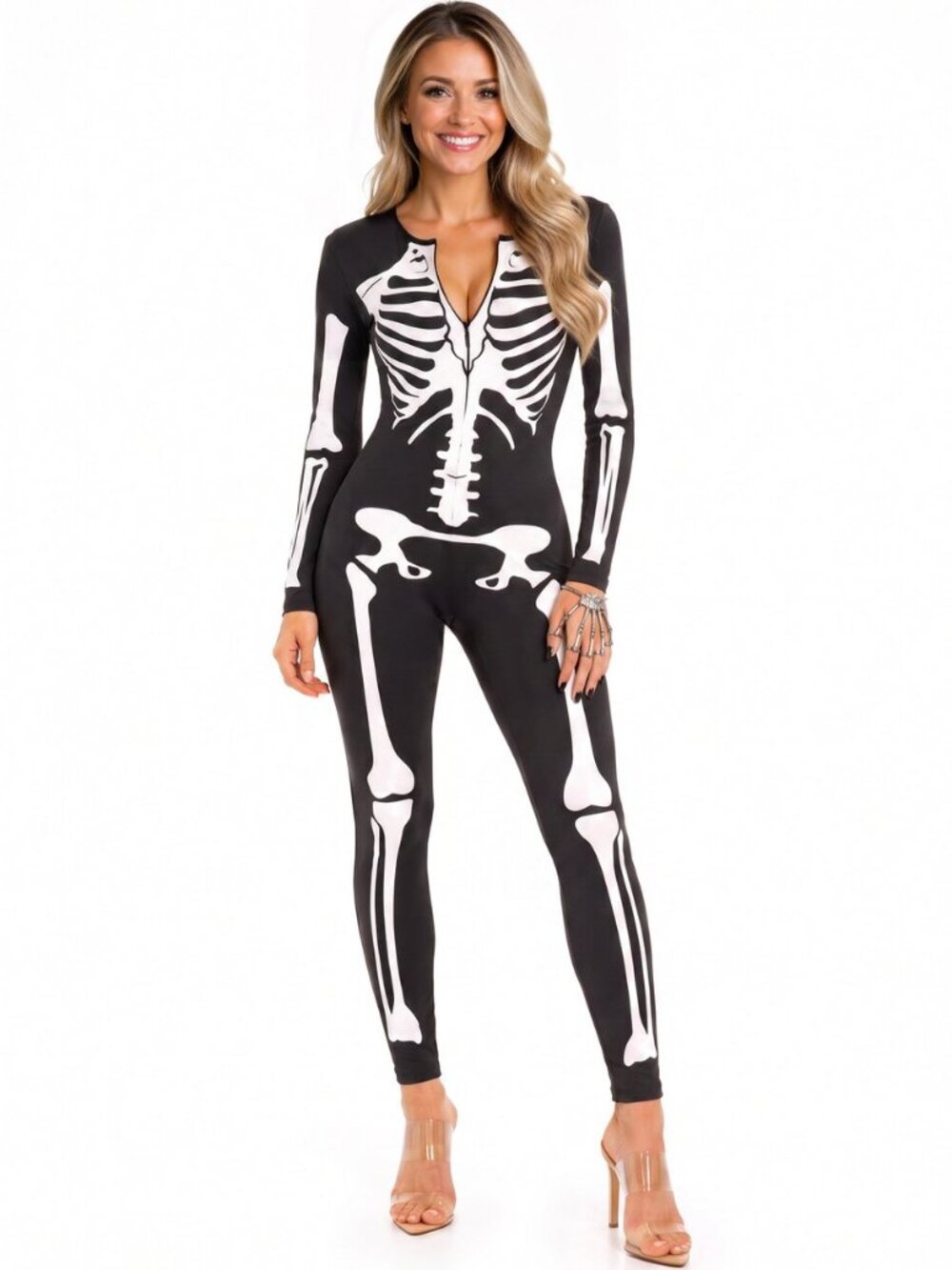Tipsy Elves Skeleton Bodysuit Costume Womens XS NWT